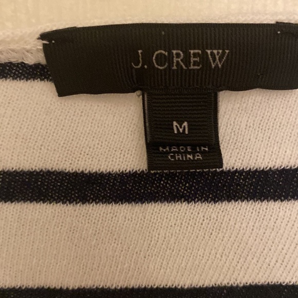 NWOT black and white stripped J.Crew top size medium​ - Picture 3 of 4